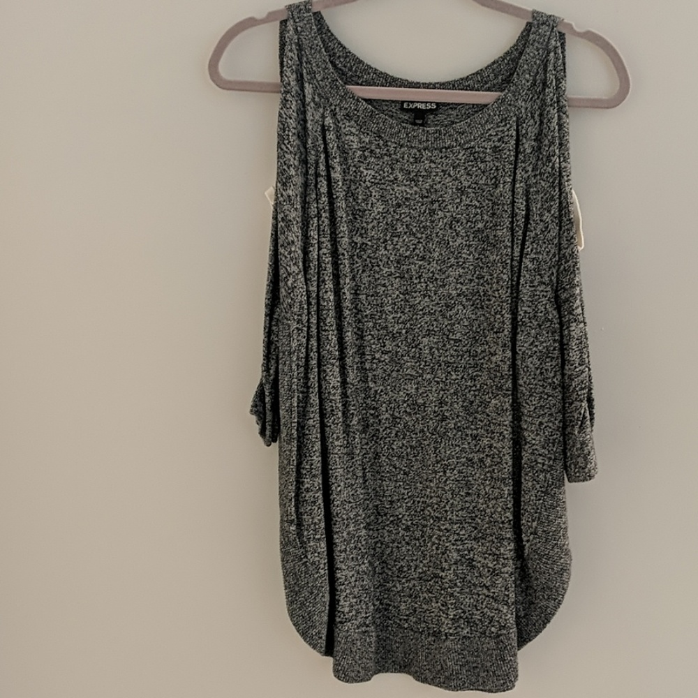 Express sweater with cut out sleeve details